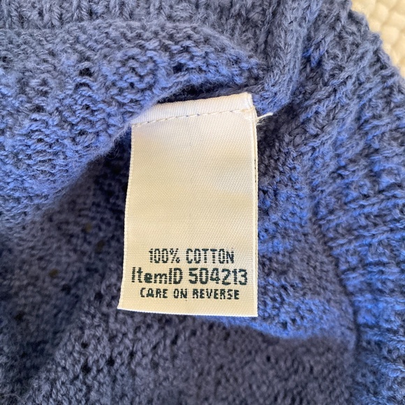 LL Bean 3/4 length sleeve, cotton sweater, size M - Picture 6 of 6